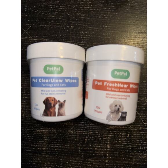 Lot Of 2 Pet Pal Dog and Cat Eye and Ear Wipes 260 Count Wipes Ex 06/2027 - Picture 1 of 4